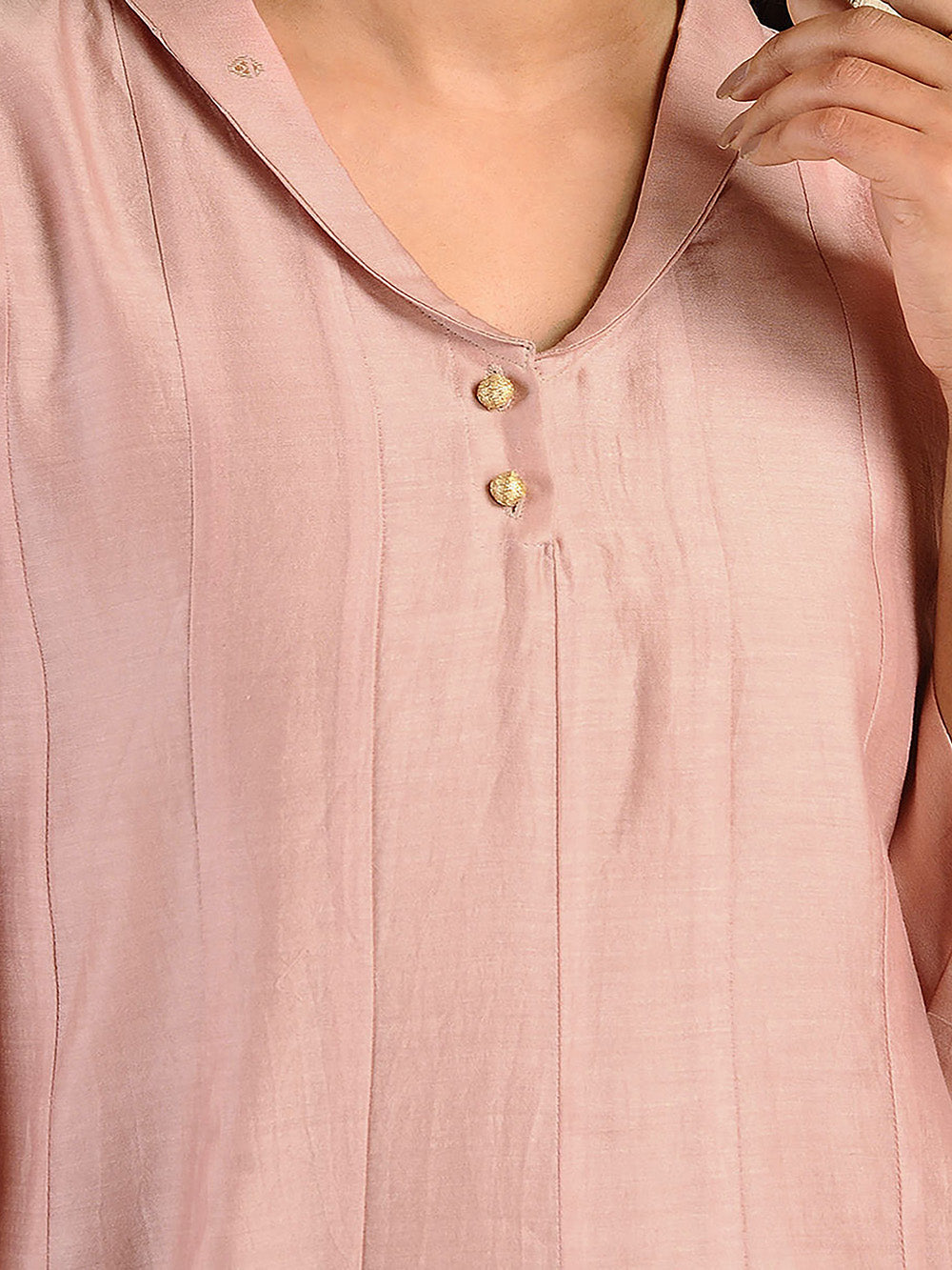 Pink Chanderi Kurta