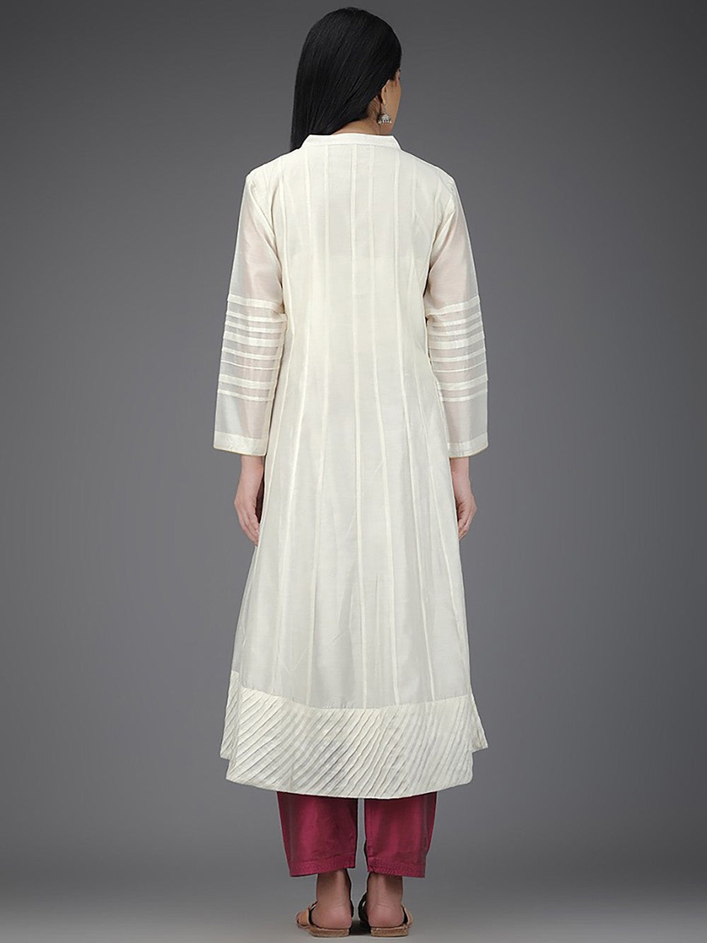 Off White Chanderi Kurta