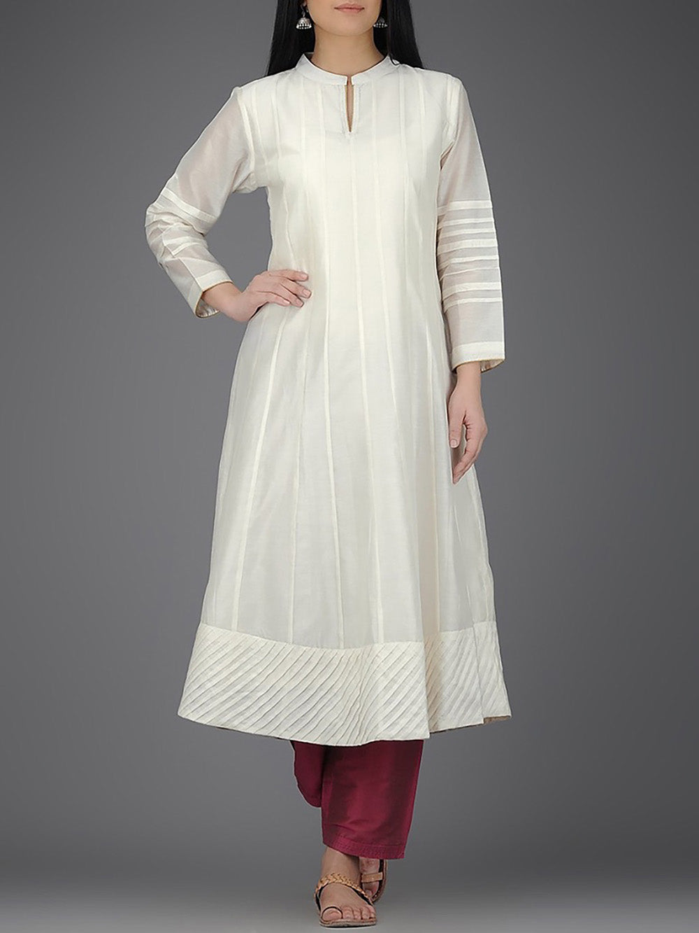 Off White Chanderi Kurta