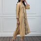 Beige chanderi kurta with pants Set of 2