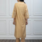 Beige chanderi kurta with pants Set of 2