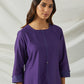 Purple Chanderi Embroidered Kurta