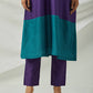 Purple Chanderi Embroidered Kurta