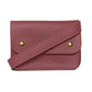 Dark Pink Vegan Leather Clutch