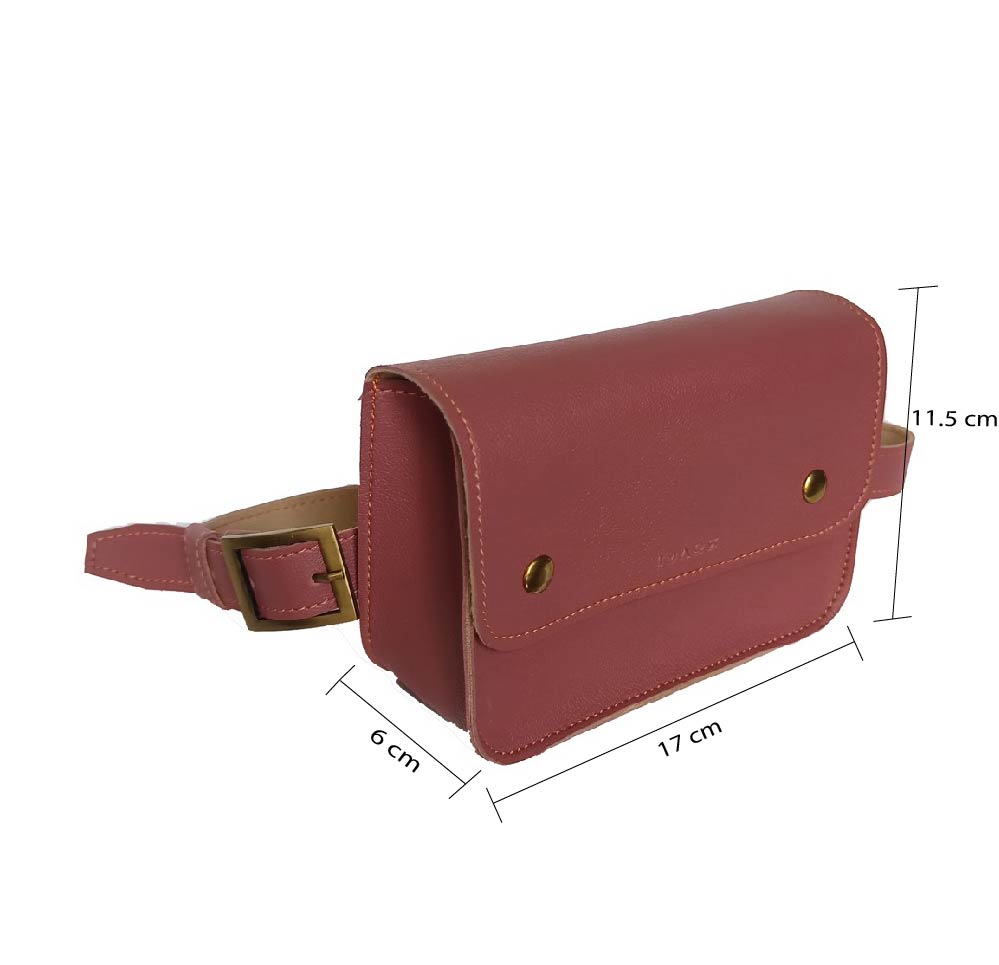 Dark Pink Vegan Leather Clutch