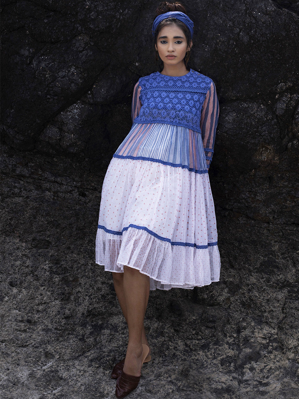 Indigo & Ivory Kota Tiered Dress