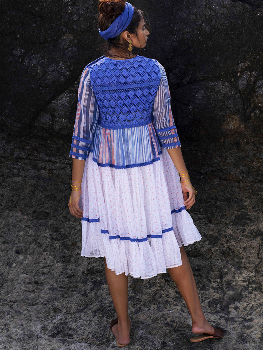 Indigo & Ivory Kota Tiered Dress