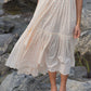 Ivory Cotton Tiered Maxi Dress