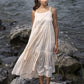 Ivory Cotton Tiered Maxi Dress