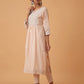 Off White Cotton Kurta with Pants and Dupatta Set of 3