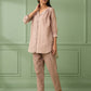 Old Rose Cotton Shirt with Pants Set