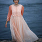 Peach Chanderi Maxi Dress