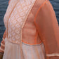 Peach Chanderi Maxi Dress