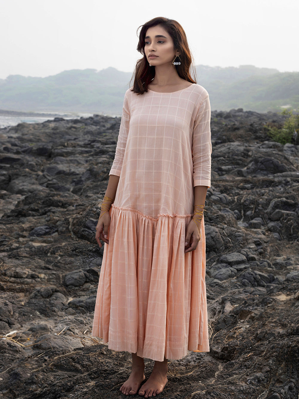 Peach Cotton Dress