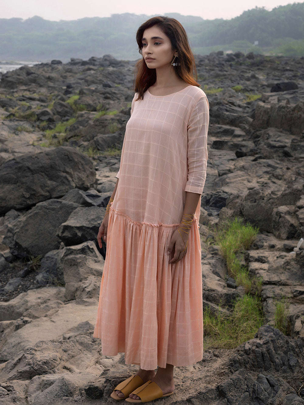 Peach Cotton Dress