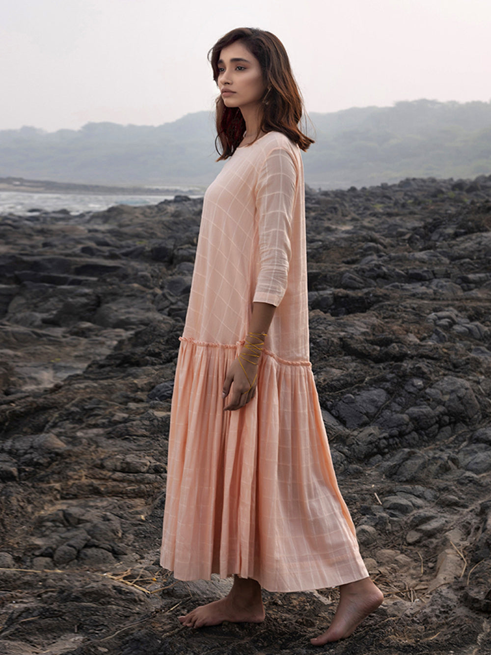 Peach Cotton Dress