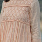 Peach Cotton Gathered Dress