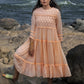 Peach Kota Tiered Dress