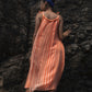 Peach Organza Strap Dress