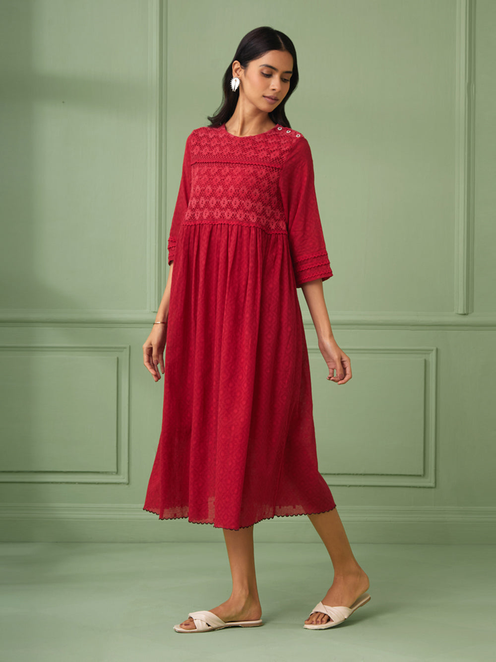 Red Cotton Dress