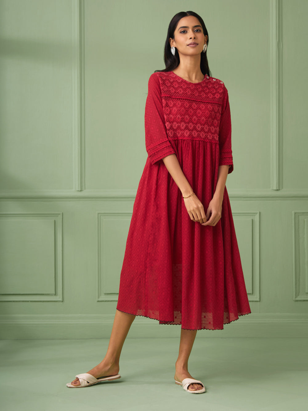 Red Cotton Dress