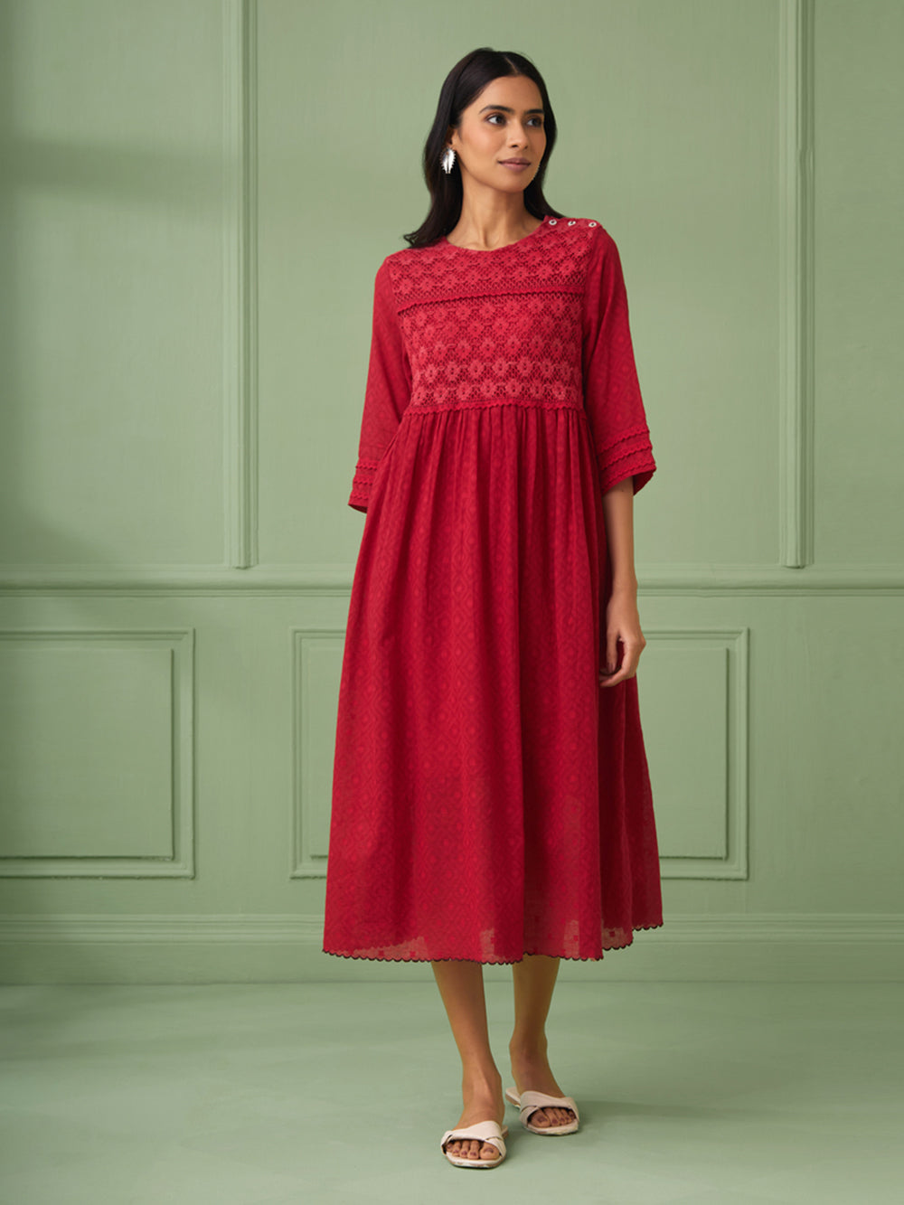 Red Cotton Dress