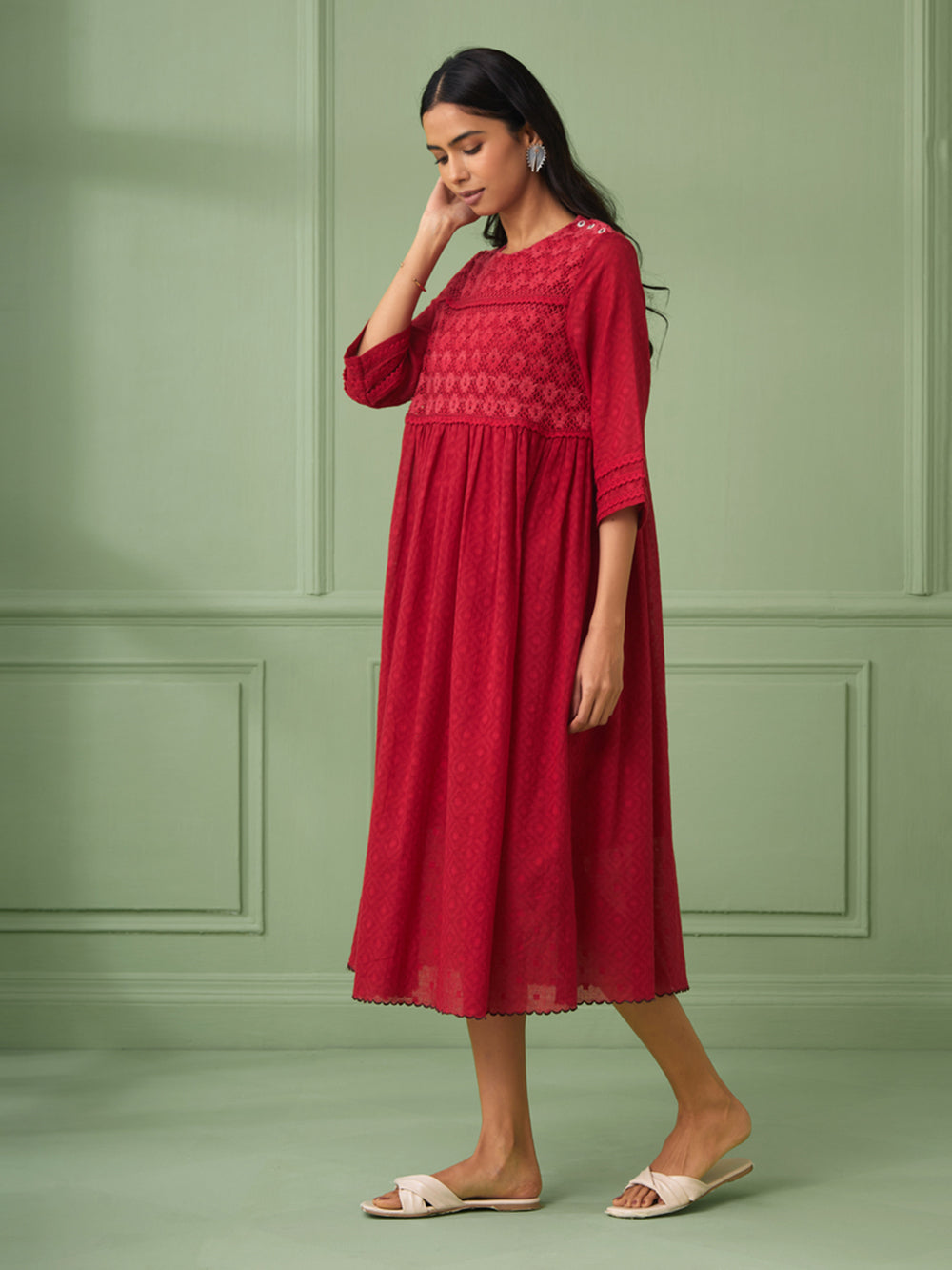 Red Cotton Dress