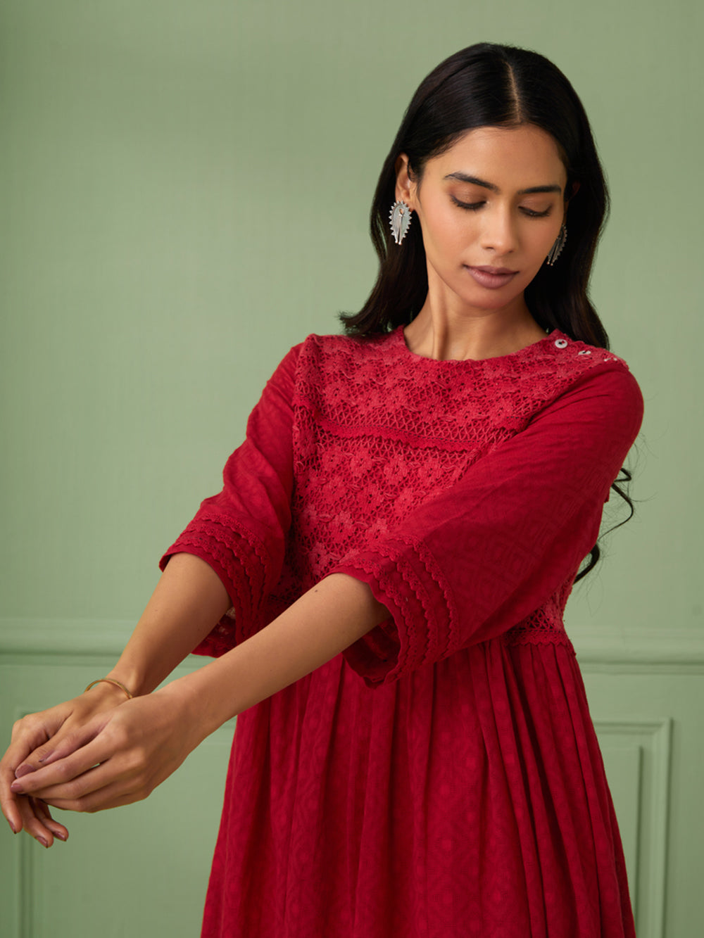 Red Cotton Dress