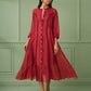 Red Cotton Jacket Dress