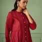 Red Cotton Jacket Dress