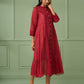 Red Cotton Jacket Dress