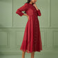 Red Cotton Jacket Dress