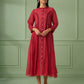 Red Cotton Jacket Dress