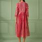 Red Cotton Stripe Jacket Dress