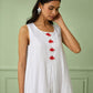 White Cotton Asymmetrical Dress