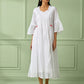 White Cotton Kalidar Dress