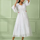 White Cotton Kalidar Dress