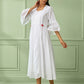 White Cotton Kalidar Dress