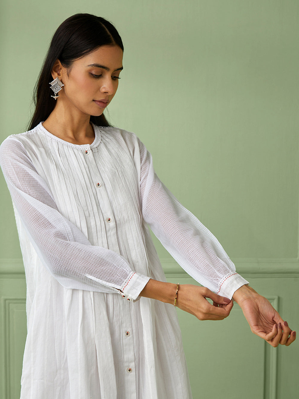 White Cotton Shirt Dress