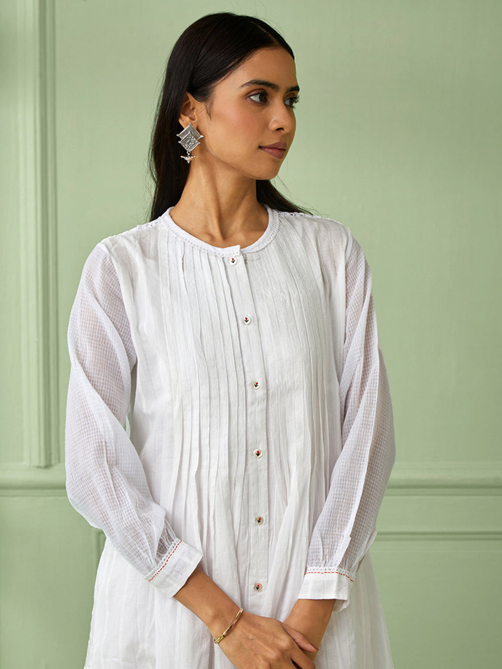 White Cotton Shirt Dress