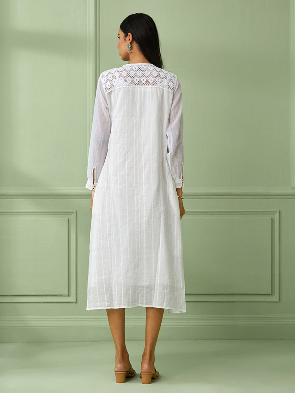 White Cotton Shirt Dress