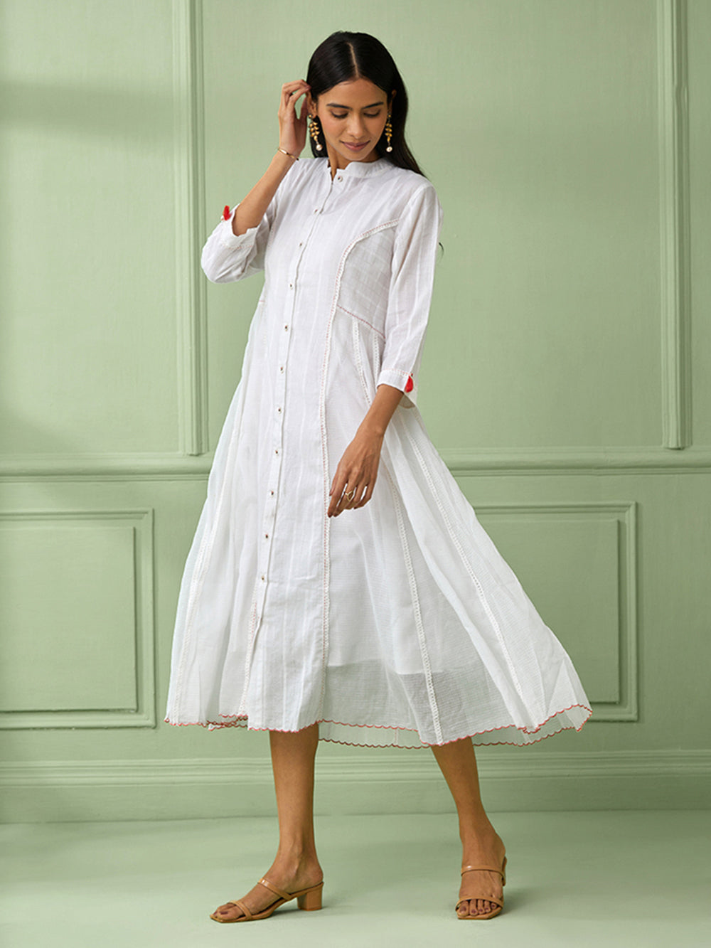 White Cotton Shirt Dress