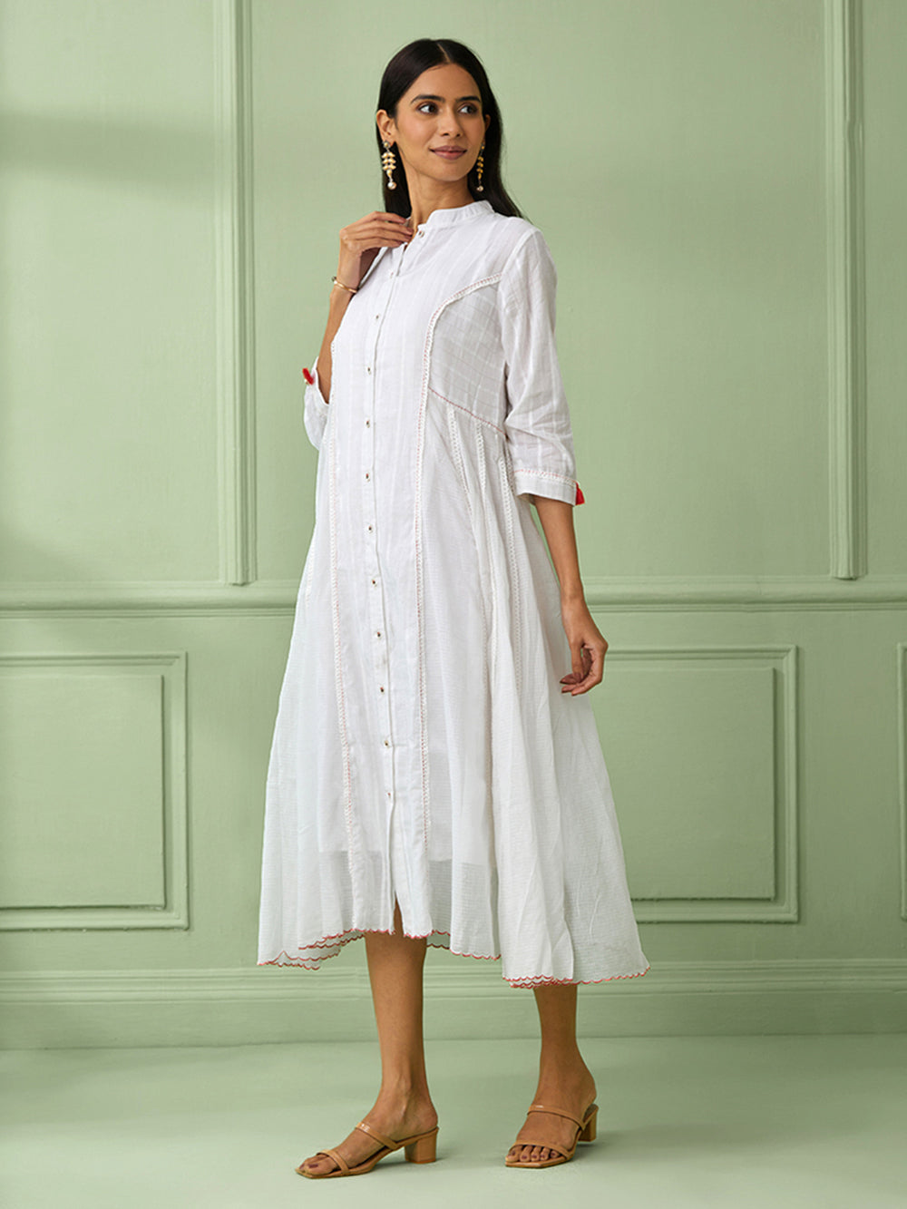 White Cotton Shirt Dress