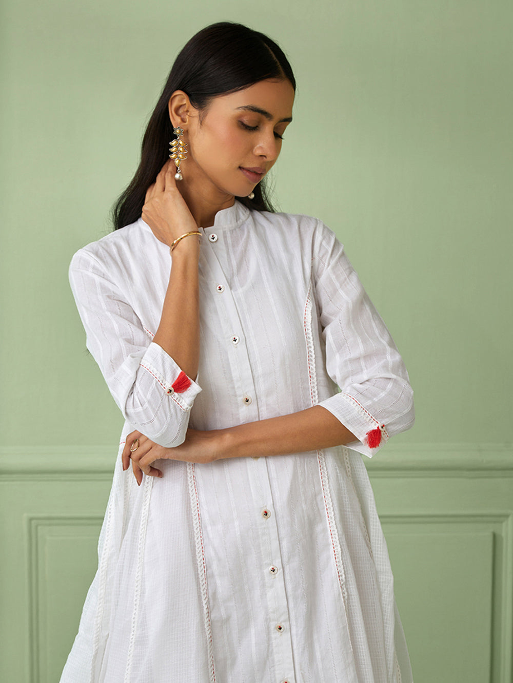 White Cotton Shirt Dress