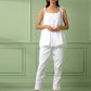 White Cotton Spegatti Top