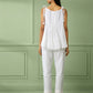 White Cotton Spegatti Top