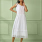 White Cotton Strap Dress