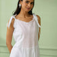 White Cotton Strap Dress