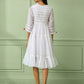 White Cotton Tiered Dress