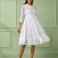 White Cotton Tiered Dress